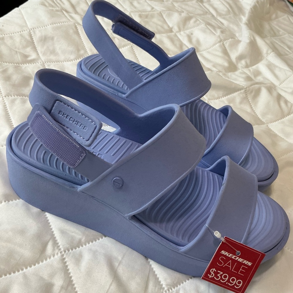 Skechers Blue Sporty Sandals with Adjustable Straps
